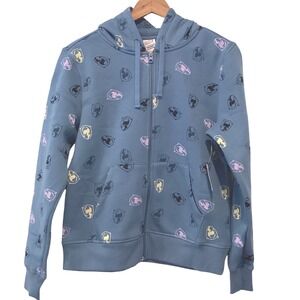 Marvel Kids Blue Black Panther All Over Mask Zip Sweatshirt Hoodie - Small NWT